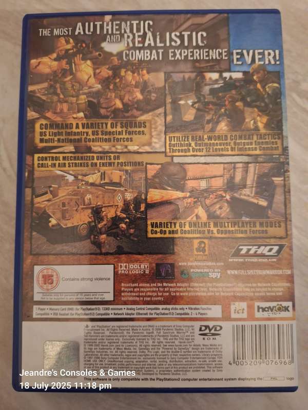Full Spectrum Warrior: Ten Hammers (PS2)