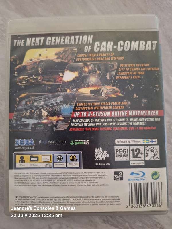 Full Auto 2: Battlelines (PS3)