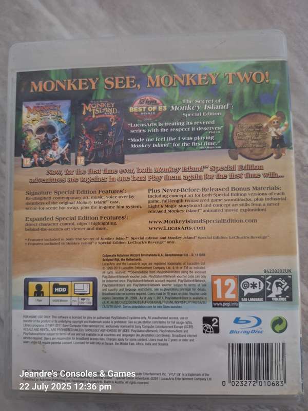 Monkey Island: Special Edition Collection (PS3)