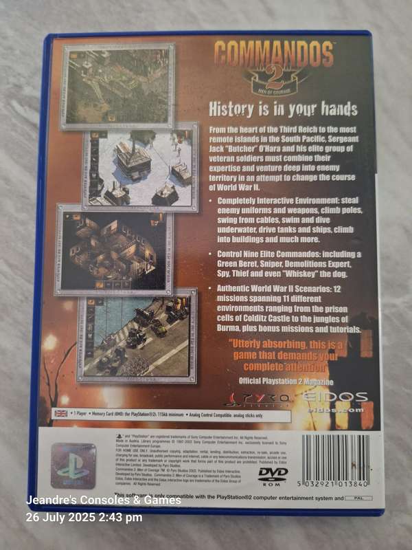 Commandos 2: Men of Courage (PS2)