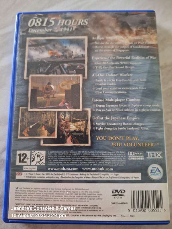 Medal of Honor Rising Sun (PS2)