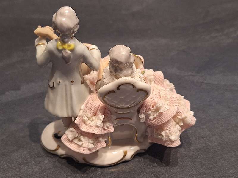 Stunning Dresden couples figurines 13cm high