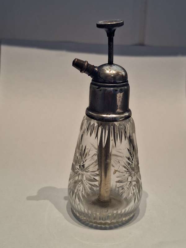 Vintage sterling silver and glass perfume bottle/atomiser
