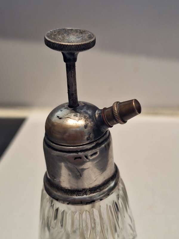 Vintage sterling silver and glass perfume bottle/atomiser
