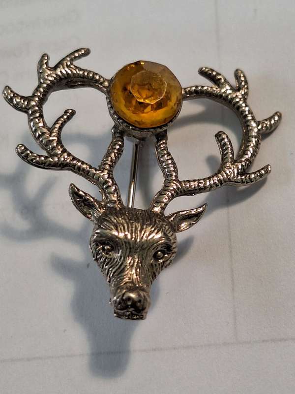 Vintage Scottish??? stag brooch