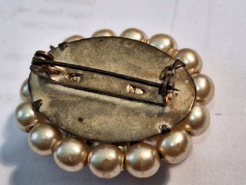 Faux Pearl brooch