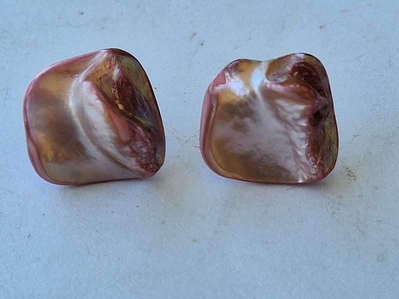 Pink semi-precious stone earrings