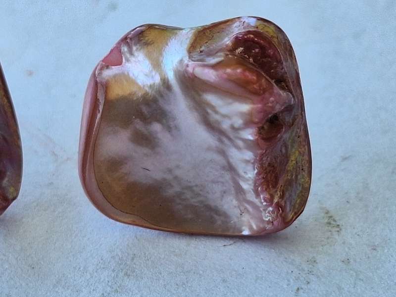 Pink semi-precious stone earrings