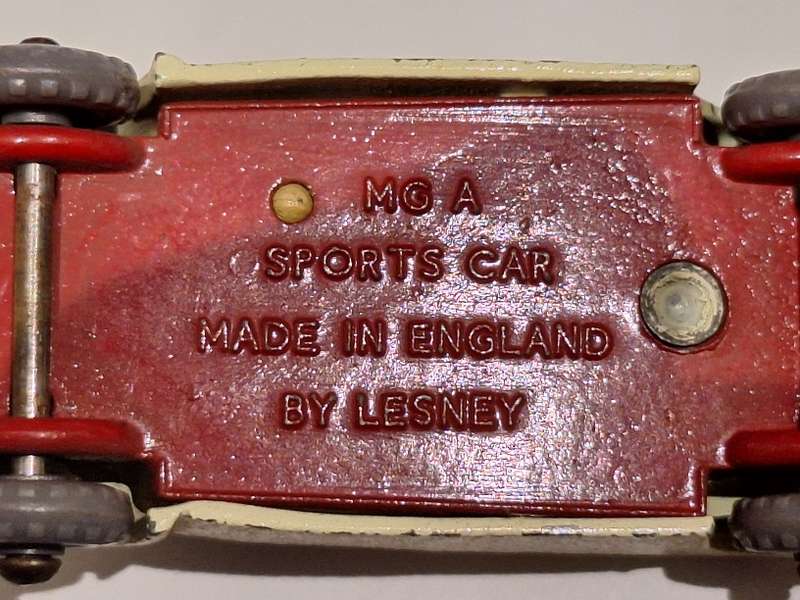Vintage MG A Sports Car by Lesney
