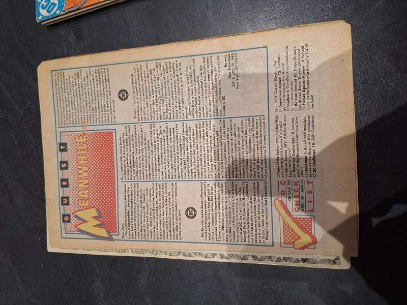 Batman comic, damaged
