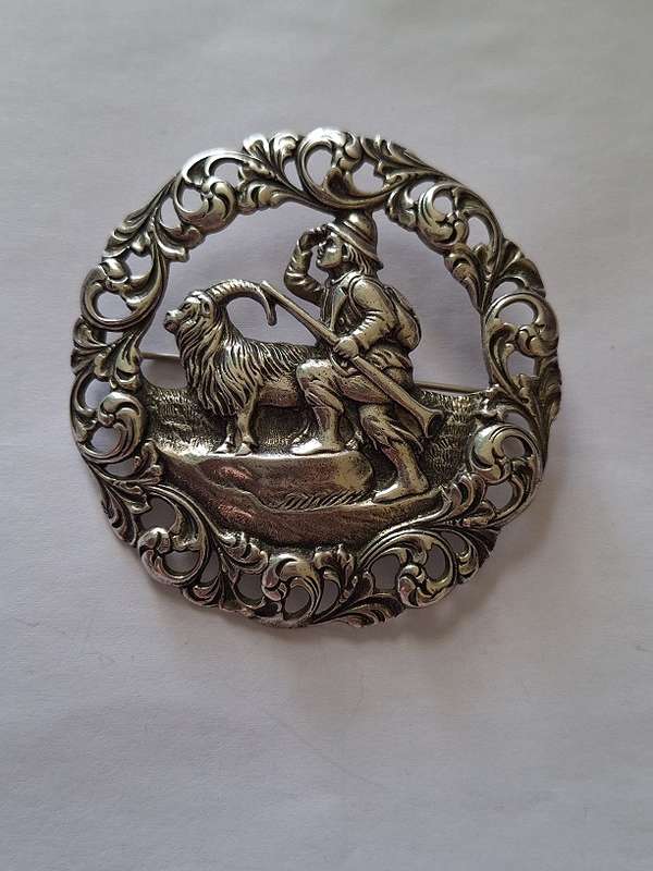Norwegian 830 silver sheperd brooch