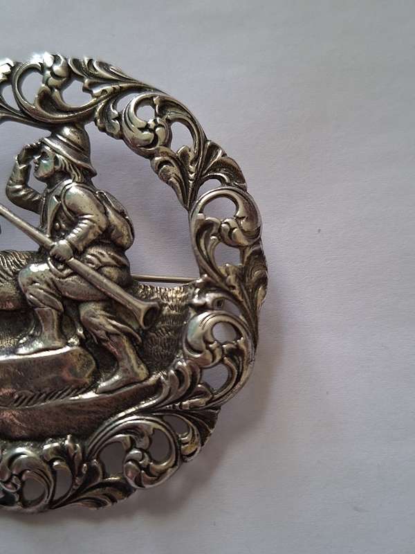 Norwegian 830 silver sheperd brooch