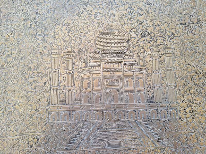 Large brass tray