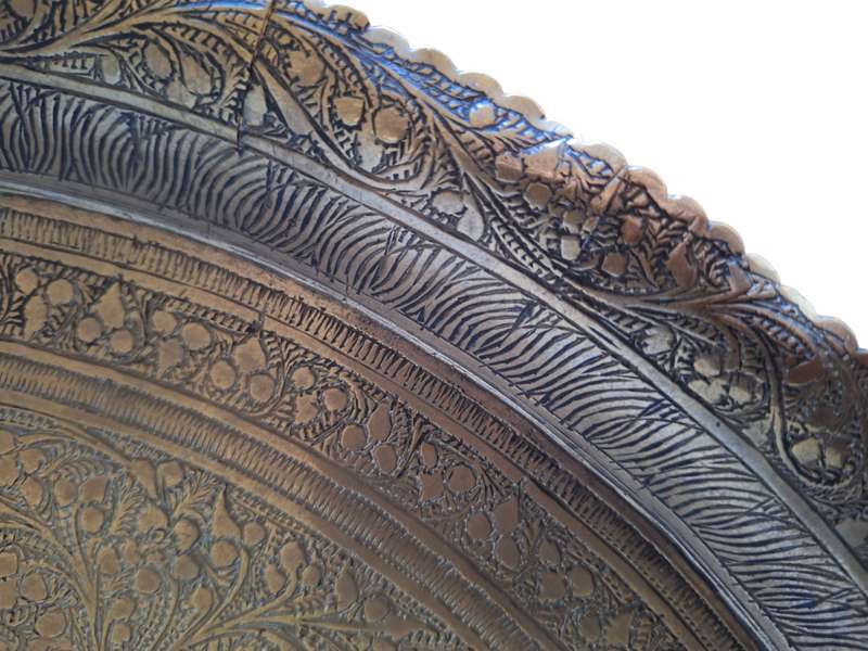 Large brass tray