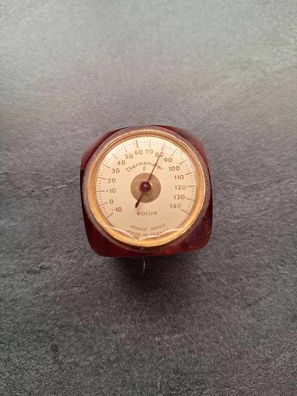 French novelty desk thermometer
