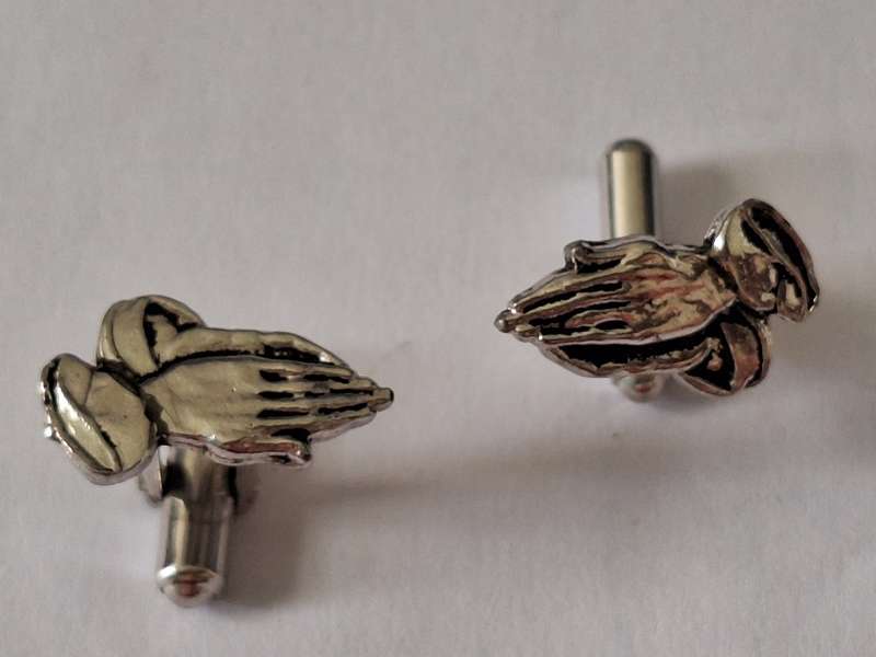 Praying hands cuff links