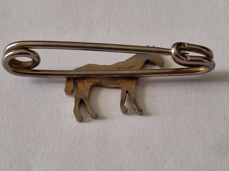 Vintage horse safety pin