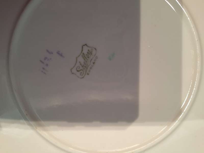 Rare 1920s Shelley Art Deco Foxgloves pattern cake serving plate