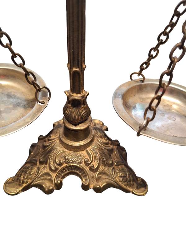 Stunning small scales of justice ornament