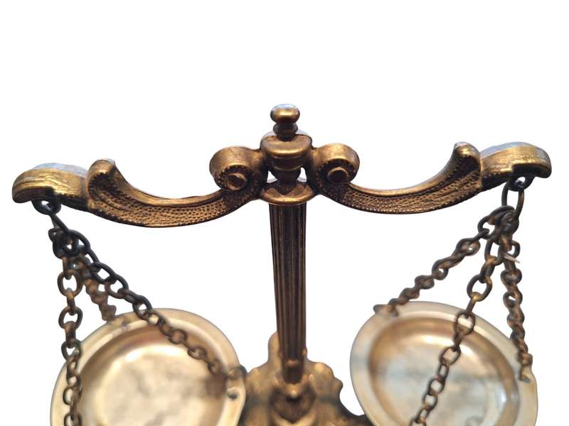 Stunning small scales of justice ornament