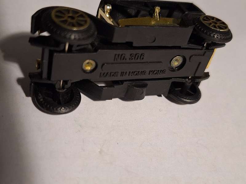 Model of vintage car made in Hong Kong