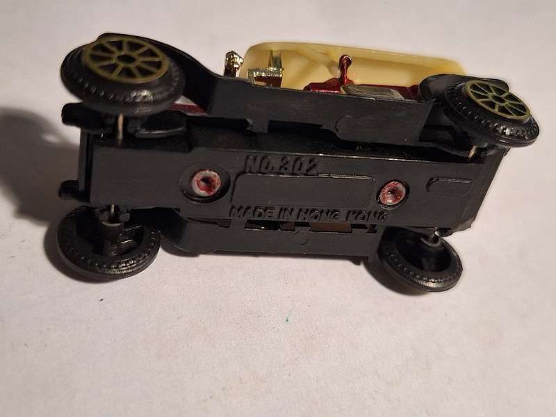 Model of vintage car made in Hong Kong