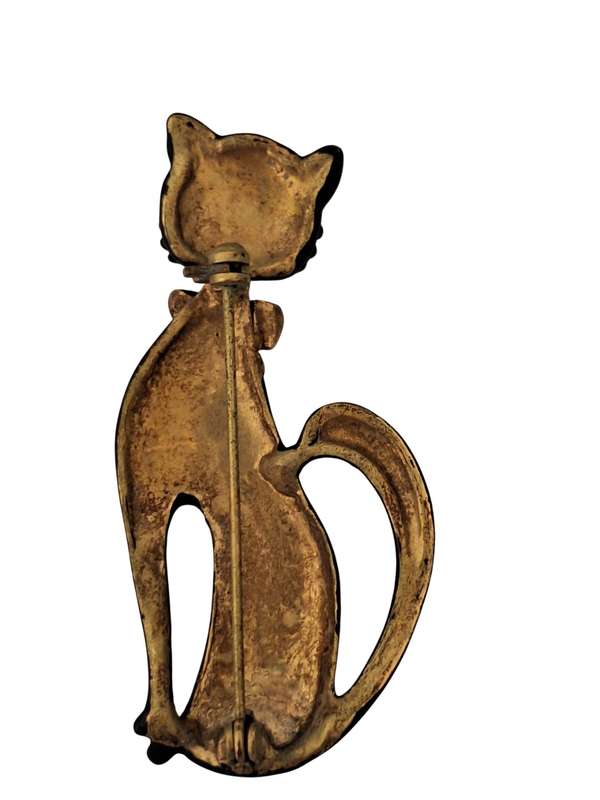 Vintage Siamese Cat Brooch