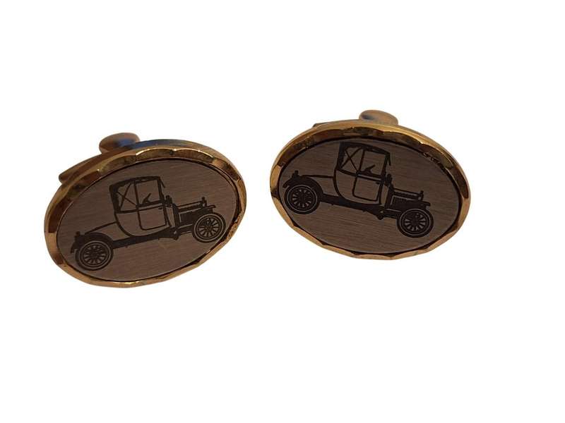 Antique car retro cufflinks