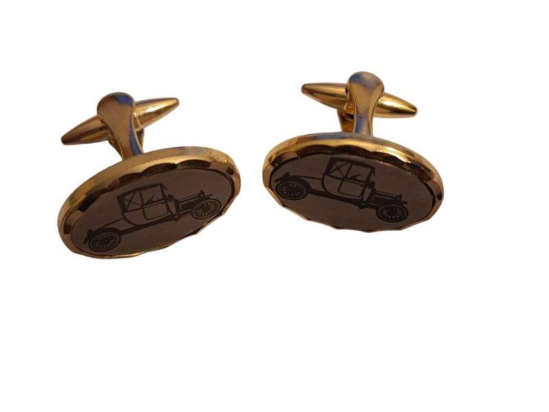 Antique car retro cufflinks