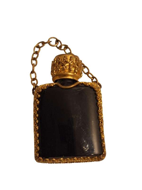 Antique petite point miniature perfume bottle