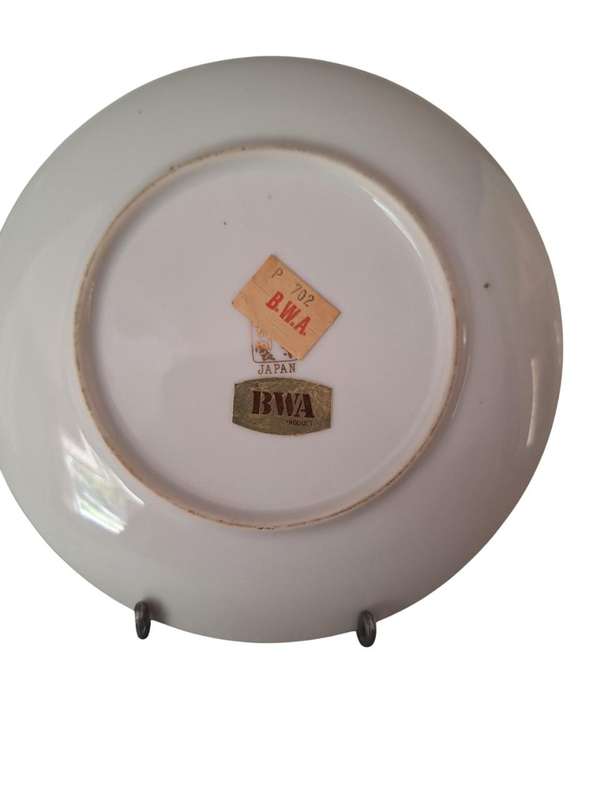 Vintage Japanese Blue Rose plate