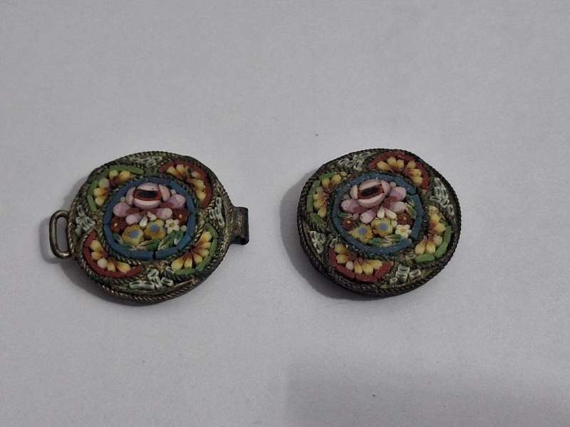 Antique Micro mosiac unmounted pieces, great fpr brooches