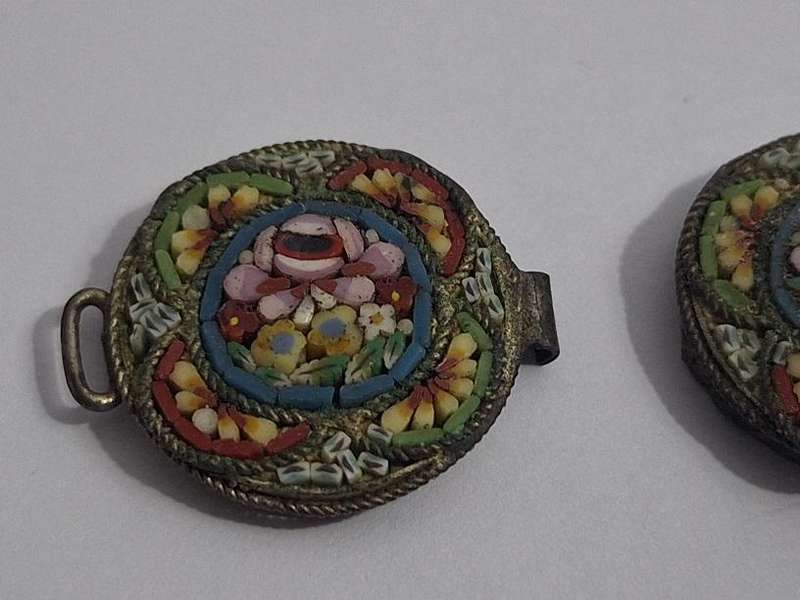 Antique Micro mosiac unmounted pieces, great fpr brooches