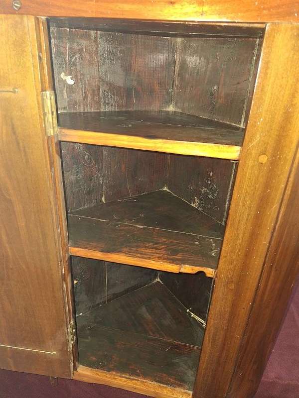 Antique (100+ years) corner bathroom cabinet, for collection or you own logistics