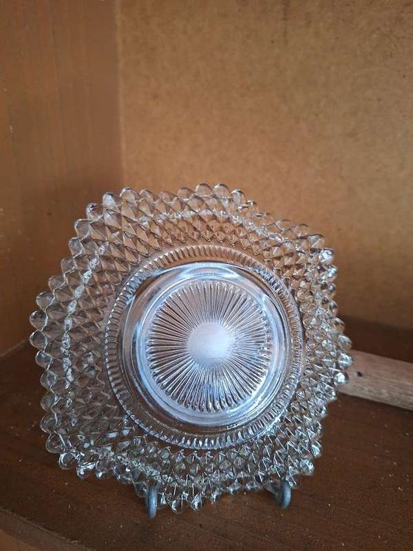 Vintage Bon Bon dish, diamond point pattern