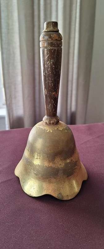 Vintage brass school bell