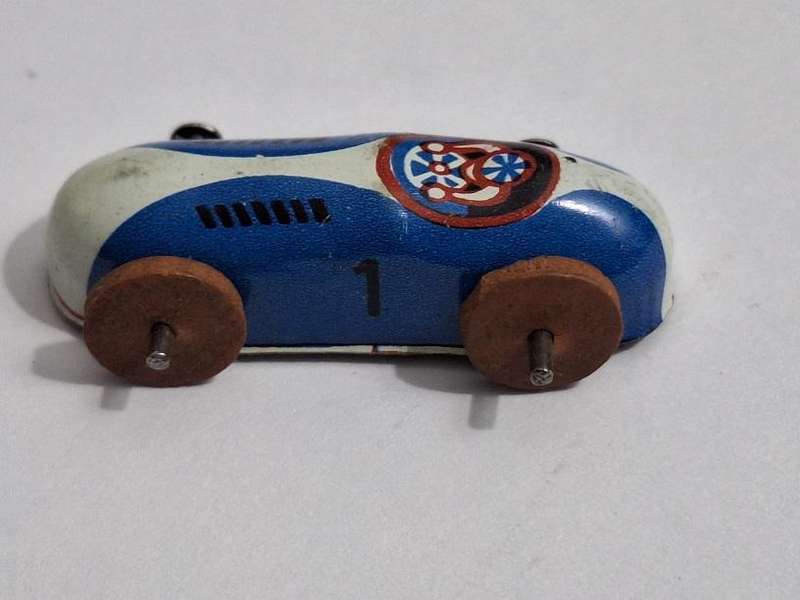 Vintage miniature tin racing car, 3.5cm