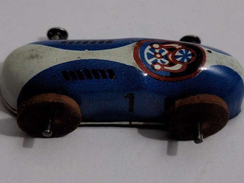 Vintage miniature tin racing car, 3.5cm