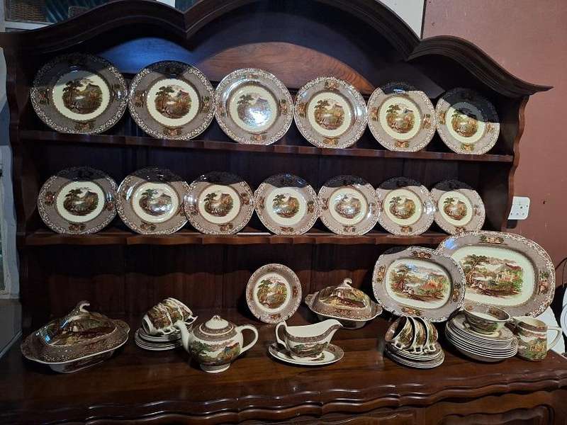 Rare Royal Staffordshire, Jenny Lind 1795, dinner service and tea service