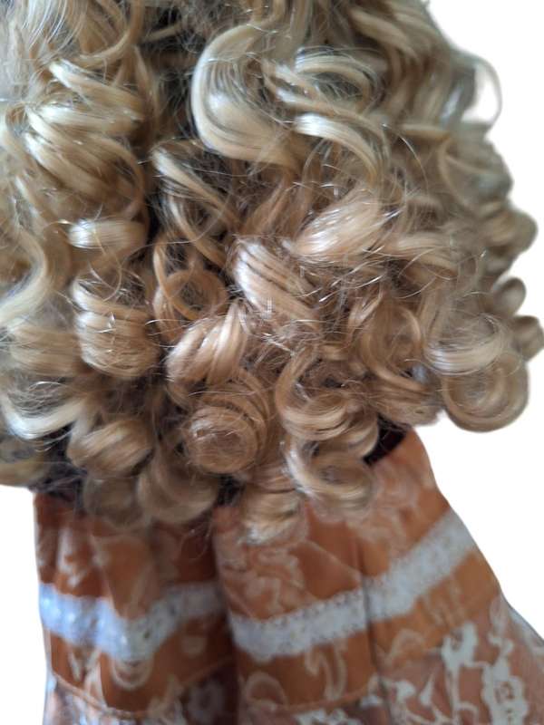 Vintage Porcelain doll 41cm high with stand