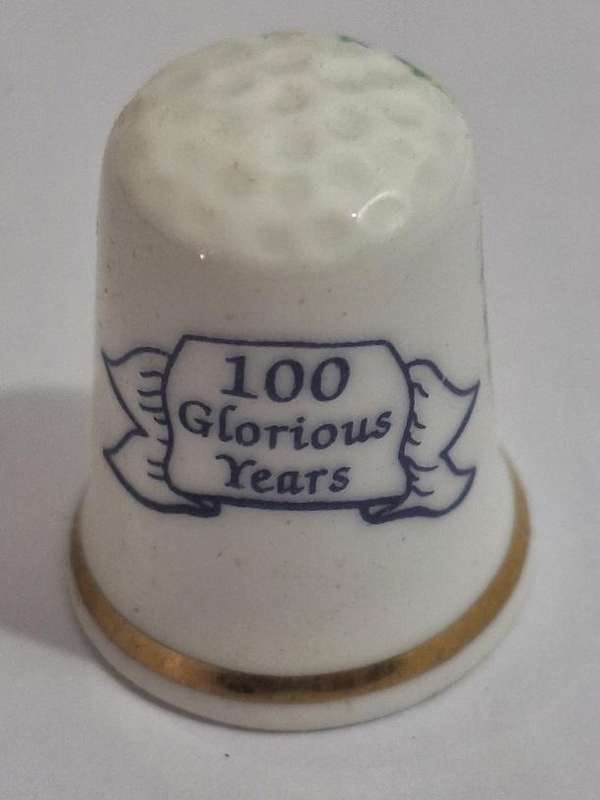 Queen Mother 100 year birthday thimble