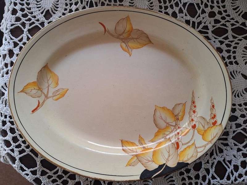 1930's Art Deco, Crown Devon fieldings meat platter
