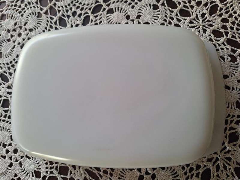 Vintage milk glass serving dish, not for oven
