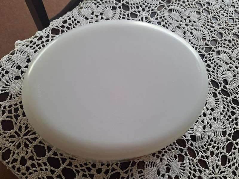 Vintage milk glass oval serving dish