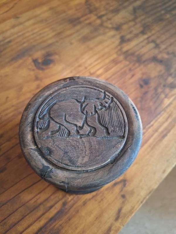 Lovely wooden coasters in wooden holder