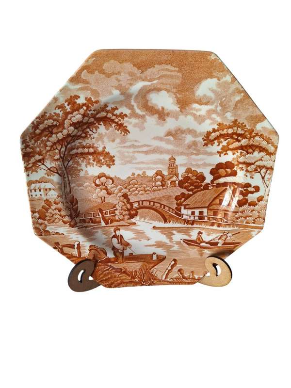 Vintage J & G Meaking Shanting dinner plate for display