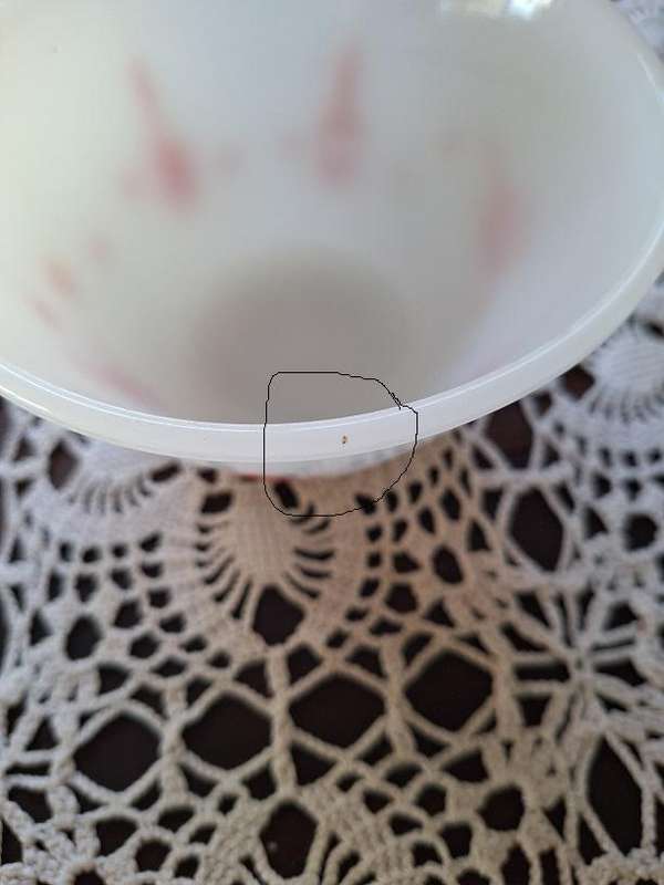 Small vintage milk glass bowl