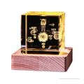 3D Square Crystal Cube with Warm LED Light - Lady Galaxy