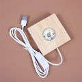 3D Square Crystal Cube with Warm LED Light - Lady Galaxy