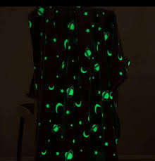 Kids Glow in the Dark Soft Fleece Star Moon Throw Blanket